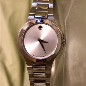 Movado Stainless Steel Grey Dial Ladies Watch